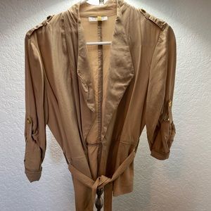 Calvin Klein wrap front jacket w/tie